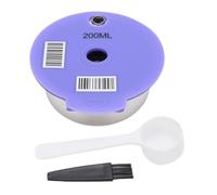 Adfaga Reusable Coffee Pod Stainless Steel Silicone Refillable Coffee Filter Capsule Cup with Brush and Spoon for Happy Vivy Suny Myway Series Coffee Makers (200ml)