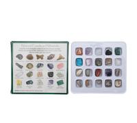Adfaga Rock Stone Mineral Collection Kit 20pc Educational Science Classroom Rocks Crystals Set for Boys Girls Geology Learning STEM Gift (Type 2)