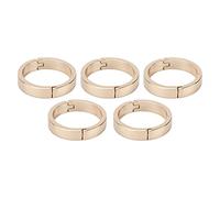 Adfaga Round Clips Durable Alloy Snap Hook Keyring for Loose Spiral Notebook Binding DIY Stationery Accessories 5pcs Bag (30mm outside, 25mm inside)