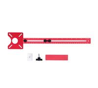 Adfaga Router Circle Cutting Jig 4 in 1 Adjustable Milling Groove Bracket Woodworking Tool for Trimming Slotting Locating with Aluminum Alloy Base Slider and Fixing Screw