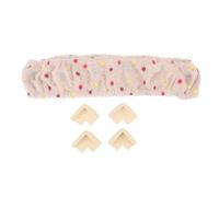 Adfaga Rug Hooking Frame Cover Elastic Band Punch Needle Gripper Strip Flannel Cover for Cross Stitch Embroidery Hoop 40x40cm Protective Sleeve with Corner Protectors for Home Weav (Light Khaki)
