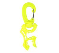 Adfaga Scuba Diving Double BCD Hose Holder Clip with Snap Hook for Diving Equipment Accessories Organizer Black Green Orange Optional 10cm 3.5cm 1.5cm (Green)