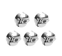 Adfaga Sewing Machine Bobbin Case 5 Pack Stainless Steel Premium Quality Smooth Surface Easy Install Durable for Most Household Industrial Sewing Machines Lightweight Portable Acce