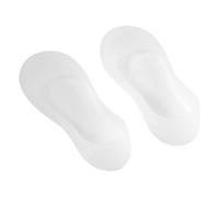 Adfaga Silicone Moisturizing Foot Socks Soft Gel Foot Care Protector Reusable Breathable for Dry Cracked Heels Home Spa Treatment White 1 Pair 8.5 x 3.7in (Large Size)