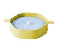 Adfaga Silicone Popcorn Bucket with Handle Large Capacity Foldable Microwave Safe Popcorn Maker Bowl for Movie Nights Family Snacks (Earth Yellow)