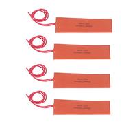 Adfaga Silicone Rubber Heating Pad 4PCS High Temperature Flexible Heater Mat 12V 20W for Industrial Equipment Pipes Tanks 50x150mm