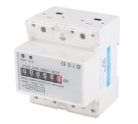Adfaga Single Phase 4P LED Din Rail Electricity Power Consumption Wattmeter Energy Meter KWh Meter Electric Meter 10 40A Compact Digital Display for Home Industrial Monitoring