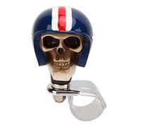 Adfaga Skull Steering Wheel KNOB Premium Metal Suicide Spinner Handle Power Grip for Trucks Tractors Boats Cars Universal Fit Easy Install Durable (Blue)
