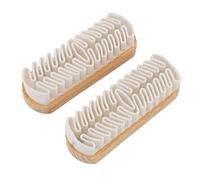 Adfaga Snow Boots Suede Brush Set Premium Quality Stubborn and Deep Cleaner for Shoes Boots Bags Sofa 2 Pack Wooden Handle Durable Silicone