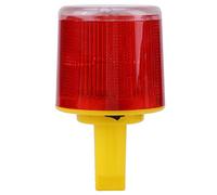Adfaga Solar LED Warning Light Emergency Flash Beacon High Visibility Durable Weatherproof for Road Construction Marine Safety Red Alert Lamp 1pc