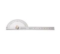 Adfaga Stainless Steel Angle Protractor Ruler 0-180 Degree Adjustable Measuring Tool with 10cm Scale for Woodworking Engineering and Construction Projects