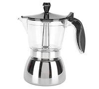 Adfaga Stainless Steel Coffee Pot Italian Moka Pot Stylish Modern Design Household Brewing Coffee Maker for Espresso Cappuccino Coffee 300ml Capacity Acrylic and Stainless Steel