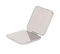 Adfaga Stainless Steel Pocket Mirror Double Sided Compact Mirror Portable Makeup Mirror with Foldable Design for Women Girls Travel Gift (Square)