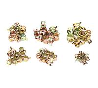 Adfaga Stainless Steel Spring Clips Hose Clamps 60pcs Fuel Line Pipe Clips Set for Automotive Tubing Water Pipes Silicone Hoses 6 Sizes 10x6mm 10x9mm 10x10mm 10x12mm 10x14mm 10x15m