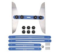 Adfaga Stair Treads Gauge Stainless Steel Measuring Tool High Accuracy for Stair Tread Riser Window Sill Closet Shelf Measuring 8in 12in 16in with 2 Scale Plates 6 Measuring Scales (Blue)