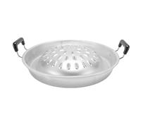 Adfaga Thai BBQ Grill Pan 2 in 1 Non Stick Hot Pot and Grill Combo Even Heat Aluminum Cooking Pan for Indoor Outdoor Family Parties (35cm/13.78in Original Color)