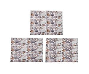 Adfaga Tile Stickers PVC Wall Decals Strong Reflection Oil Proof Self Adhesive Peel and Stick DIY Kitchen Bathroom Floor Wall Stickers 18PCS European Classical Style 30x15cm