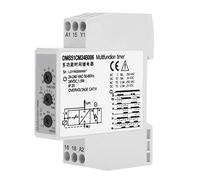 Adfaga Time Relay Delay Switch Multi Voltage Timer with 7 Functions 0.1s to 100h Range for Industrial Equipment and Electrical Systems 17.5mm 35.5mm Housing Size