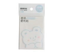 Adfaga Transparent Sticky Notes PET Strong Adhesion Reusable Self Stick Pads Memo Paper for Students Office Workers and Handbook Enthusiasts Clear Office Supplies