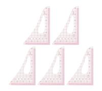 Adfaga Triangular Curve Rule Sewing Rulers Set High Accuracy Transparent Multifunction Pattern Measuring Tool for Tailors Beginners 5Pcs Plastic