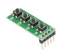 Adfaga Universal 4 Key Push Button Switch Module Keyboard Board 4 Button Keypad with Common Cathode Design for Breadboard Projects Electronic DIY Circuits and Microcontroller Appli