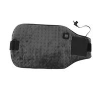 Adfaga USB Heated Waist Wrap Adjustable Temperature Fast Heating Pad for Waist Neck Knee Relief Outdoor Indoor Use Soft Polyester Fiber Insulated Belt (Dark Gray)