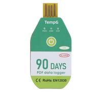 Adfaga USB Temperature Data Logger Recorder High Accuracy IP67 PDF Report Generator for Cold Chain Logistics Freezer Monitoring ABS Plastic (90 Days)