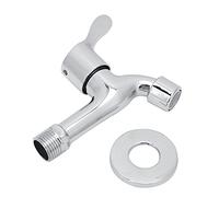 Adfaga Water Tap Faucet Chrome Plated Zinc Alloy Bathroom Kitchen Sink Mixer with Brass Valve Core G1/2in Thread Universal Fit for Home Bathroom Kitchen Installation