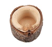 Adfaga Wood Timber Pile Candle Holder Stand Candlestick Log Flowerpot Ornament Decor Handmade Rustic Natural Wooden Candle Stand for Home Wedding Party Decorations (Middle Type)