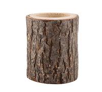 Adfaga Wood Timber Pile Candle Holder Stand Candlestick Log Flowerpot Ornament Decor Handmade Rustic Natural Wooden Candle Stand for Home Wedding Party Decorations (High)