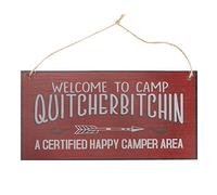 Adfaga Wooden Hanging Plaque Set Rustic DIY Wall Decor for Home Office 5PCS Engraved Wood Signs 25.5 x 13cm Handmade Door Hanging Board Gift