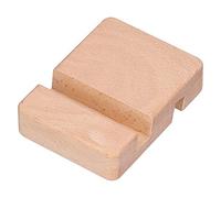 Adfaga Wooden Phone Stand Premium Beech Universal Smartphone Holder Compact Stylish Design for Home Office Desk Stable Multi Angle Viewing Natural Material Handmade Lightweight (Square double slot