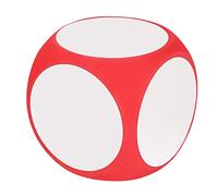 Adfaga Write On Wipe Off Dice Colorful Portable Reusable Teaching Dice for Classroom Learning Games Math Activities Teachers EVA Material 3.9 Inch (Red)