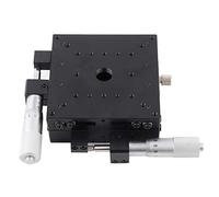 Adfaga XY Linear Stages High Precision Cross Roller Manual Micrometer Adjustment Linear Guide Sliding Platform for Optical Instrument Alignment Laboratory Equipment Black Anodized