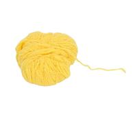 Adfaga Yellow Wool Yarn Soft Cotton Knitting Yarn Extensibility DIY Craft Wool Felting Thread for Beginners Parent Child Activity 1 Piece