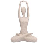 Adfaga Yoga Pose Statue Handcrafted Nordic Sandstone Yoga Figurines Meditation Decor Collectible Gift for Home Office Living Room Decor 650g (BL561)