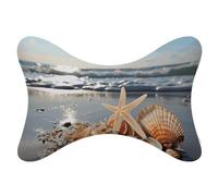 ADFGYERH Seashells on The Beach Pillow ，Memory Foam Pillow Core，Cushion,Provide Neck Support，Car Pillows for Travel Car Seats and Home Offices.