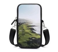 ADFGYERH Seaside Golf Course Crossbody Bag Adjustable，Phone Bag Detachable Shoulder Strap，Wallet for Daily Commuting, Can Be Worn Crossbody Or over The Shoulder.