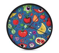 ADFGYERH Shining Eyes Doodle Clock，9.8 Inch Battery Operated Wall Clock Classic Simple, Decorative Wall Clock.Analog Clock for Kitchen Office Bathroom Bedroom.