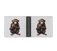ADFGYERH Sitting Monkey Wallet PU Leather Material ，Card Holder Multi-layer Design，womens Wallet ， Business Style Suitable for Everyday Use Or As A Gift.
