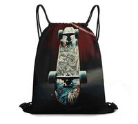 ADFGYERH Skate Boards Bag ，Open Pull Cord Design，Drawstring Backpack Convenient And Portable，small Backpack Suitable for Everyday Life, Office Work, Travel And Other Scenarios.