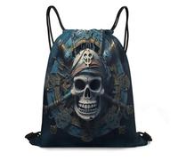 ADFGYERH Skeleton Pirate Bag ，Open Pull Cord Design，Drawstring Backpack Convenient And Portable，small Backpack Suitable for Everyday Life, Office Work, Travel And Other Scenarios.
