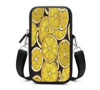 ADFGYERH Sliced Lemon Wallpaper Crossbody Bag Adjustable，Phone Bag Detachable Shoulder Strap，Wallet for Daily Commuting, Can Be Worn Crossbody Or over The Shoulder.