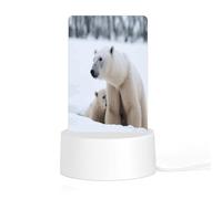 ADFGYERH Snow Animal Polar Bear Night Light Acrylic Material Easy Installation, Home Decor USB Interface Power Supply, Lamp for Restaurant Bar Cafe Room Decor