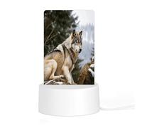 ADFGYERH Snow Mountain Wild Wolf Night Light Acrylic Material Easy Installation, Home Decor USB Interface Power Supply, Lamp for Restaurant Bar Cafe Room Decor