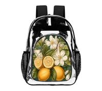 ADFGYERH Spring Clip Art Clear Backpack Large,Transparent Backpack PVC Transparent Bookbag for Security, Work, Travel, Stadium