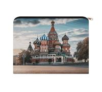 ADFGYERH St Basil Cathedral Red Square In Moscow Makeup Bag for Women, Cosmetic Bag Portable with Zipper, Travel Toiletry Bag for Cosmetics Makeup Brushes