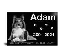ADFSTONE Personalized Grave Plaques Human Garden Memorial Stones for Loved Ones, Lost Father, Mother, Dog, Cat and Pets, Outdoors Burial Headstones Markers, Memorial Gifts with Engraved Photo