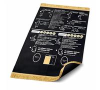 Adftccp Bilingual Guided Janamaz For Salah Practice For New Muslims Reverts And Kids, Step By Step Learning Mat For Home Prayer Corner And Travel (1 PCS)