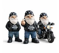 Adftccp The Old Bastard Club Gnome Sarcastic Desk Decor Statue, Middle Finger Gnome Figurine For Coworkers, Office Desk Ornament For Shelf And Home Workspace (ABC)